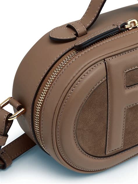 Shop Fendi Logo O'Lock Suede Camera Bag .